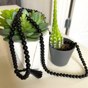 Authentic Mala/Necklace Black Onix Stone : 108 Beads
